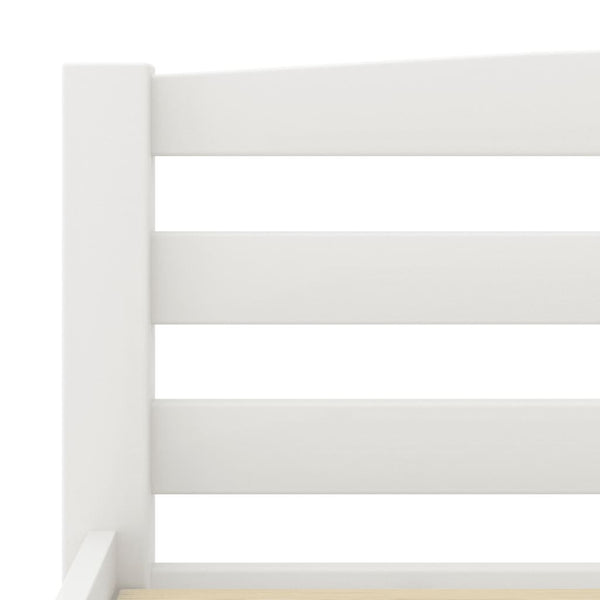 vidaXL Solid Wood Bed White Pine 120x200 cm