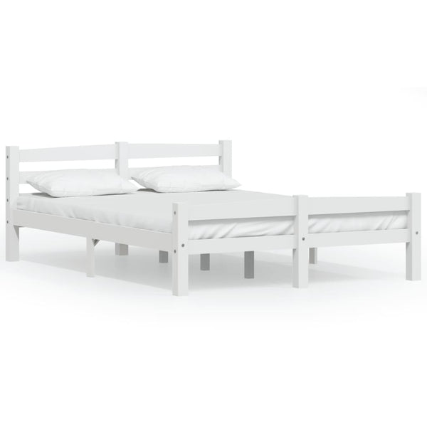 vidaXL Solid Pine Bed White 140x200 cm