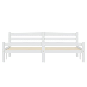 vidaXL Solid Pine Bed White 180x200 cm