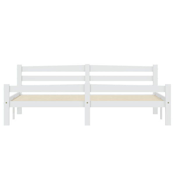 vidaXL Solid Pine Bed White 180x200 cm