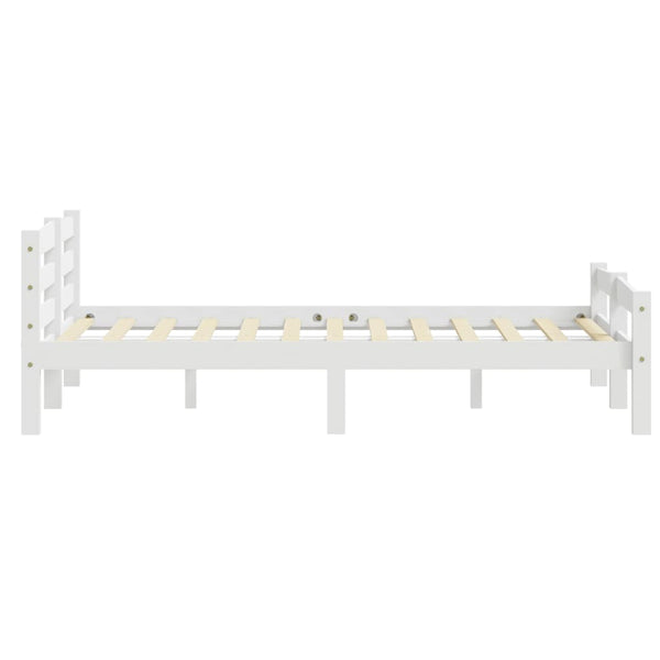 vidaXL Solid Pine Bed White 180x200 cm