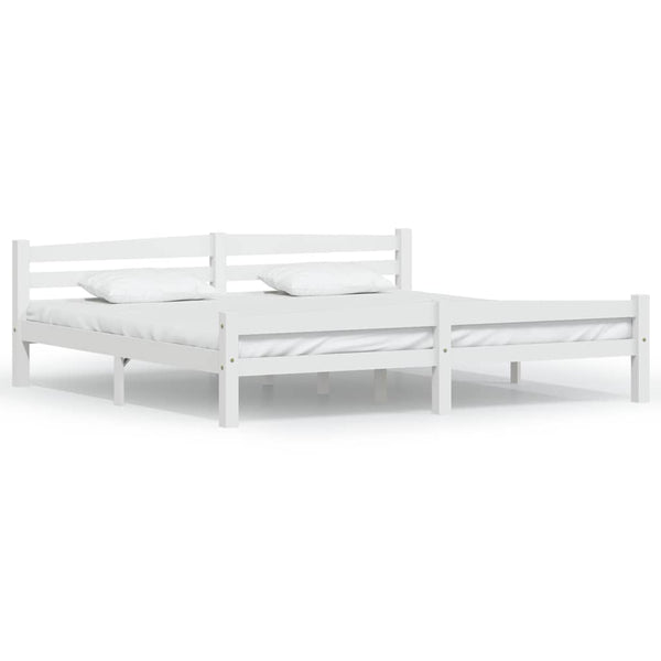 vidaXL Solid Pine Bed White 200x200 cm