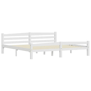 vidaXL Solid Pine Bed White 200x200 cm