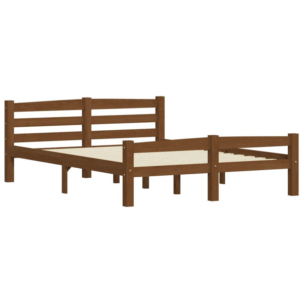 vidaXL Solid Wood Bed Honey Brown Pine 120x200 cm