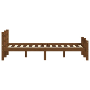 vidaXL Solid Wood Bed Honey Brown Pine 120x200 cm