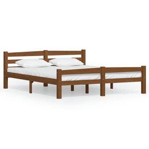 vidaXL Solid Wood Bed Honey Brown Pine 160x200 cm