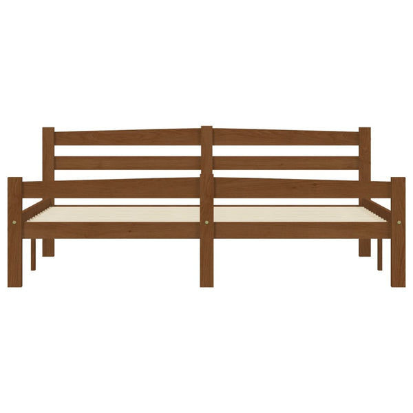 vidaXL Solid Wood Bed Honey Brown Pine 160x200 cm