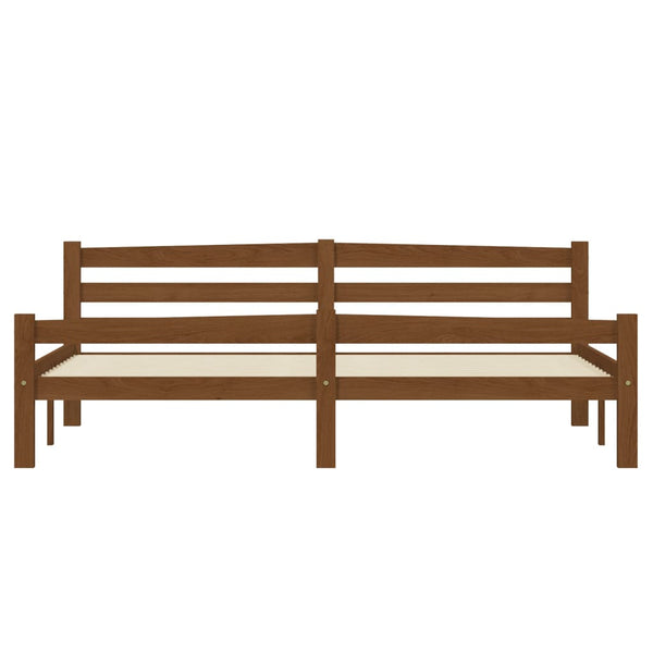vidaXL Solid Wood Bed Honey Brown Pine 180x200 cm