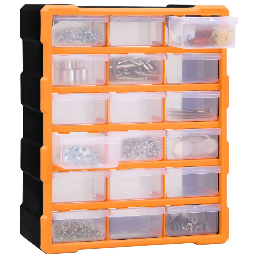 vidaXL Multi-Drawer Organizer 18 Drawers 38x16x47 cm