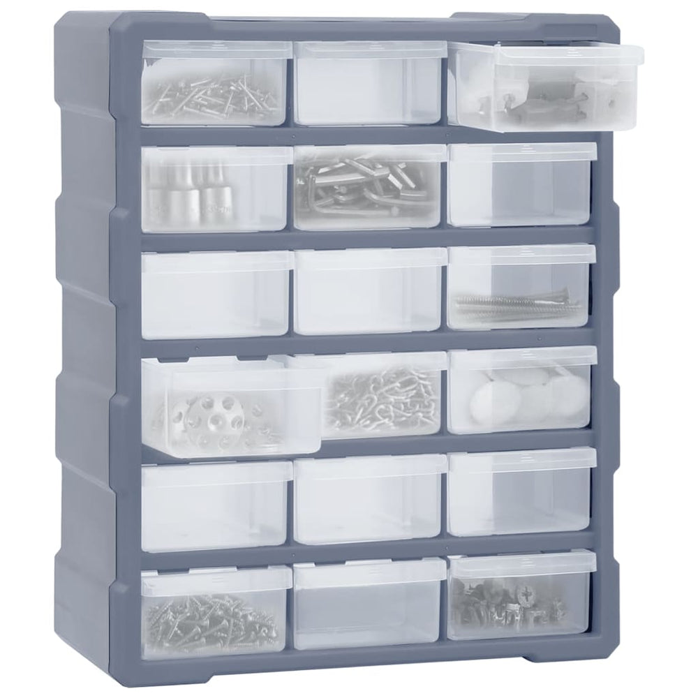 vidaXL Multi-Drawer Organizer 18 Drawers 38x16x47 cm