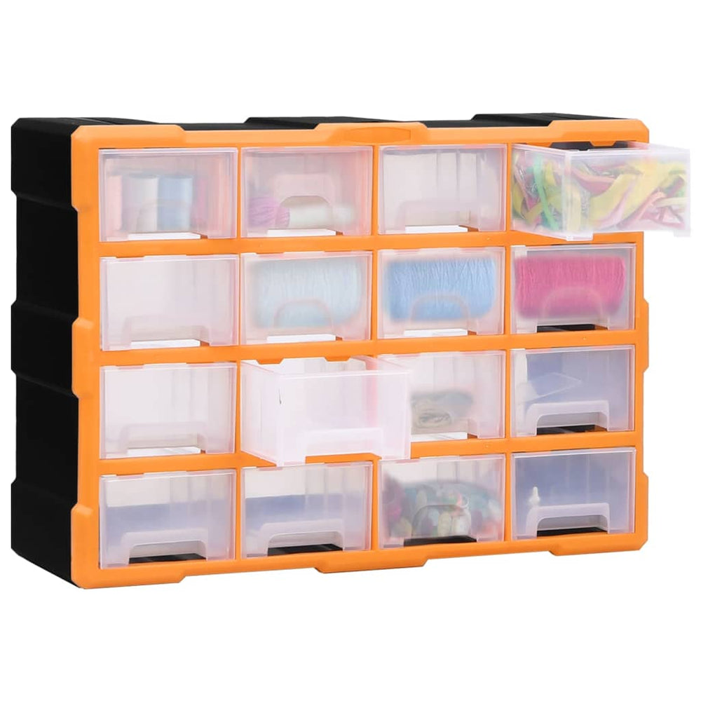 vidaXL Multi-Drawer Organizer 16 Drawers 52x16x37 cm