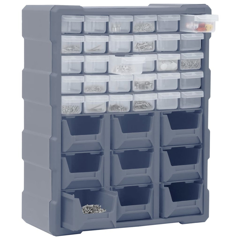 vidaXL Multi-Drawer Organizer with 39 Drawers 38x16x47 cm