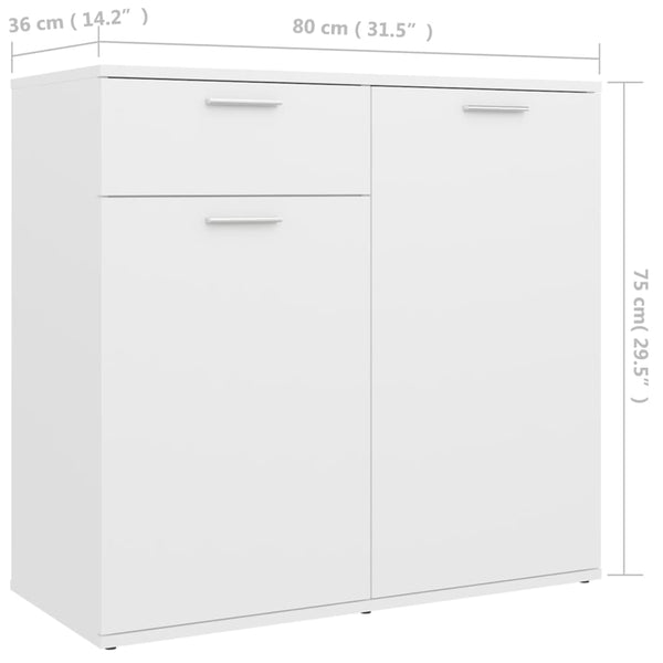 Weißes Sideboard 80 cm