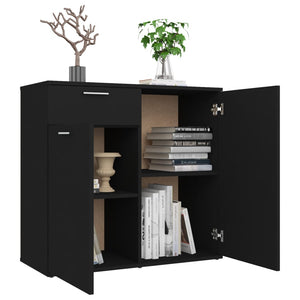Schwarzes Sideboard 80 cm