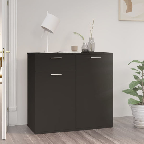 Schwarzes Sideboard 80 cm
