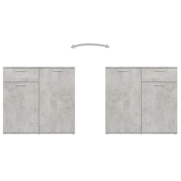 Betongraues Sideboard 80 cm