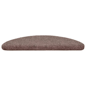 vidaXL Self-Adhesive Stair Mats 5 pcs. 56x17x3 cm Light Brown Half Round