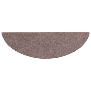 vidaXL Self-Adhesive Stair Treads 10 pcs 56x17x3 cm Light Brown Half-Round