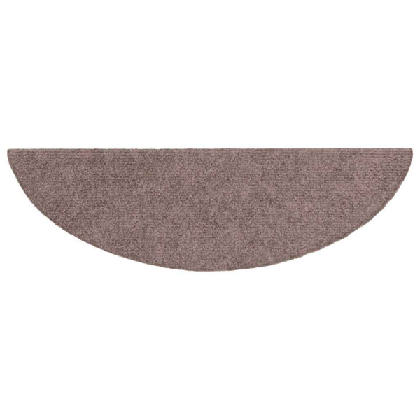 vidaXL Self-Adhesive Stair Treads 10 pcs 56x17x3 cm Light Brown Half-Round