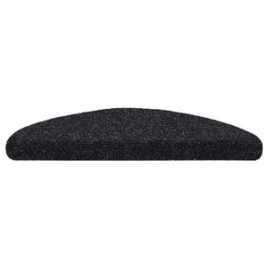 vidaXL Self-Adhesive Stair Treads 5 pcs. 56x17x3 cm Black Semi-Circular
