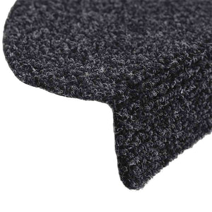 vidaXL Self-Adhesive Stair Treads 5 pcs. 56x17x3 cm Black Semi-Circular