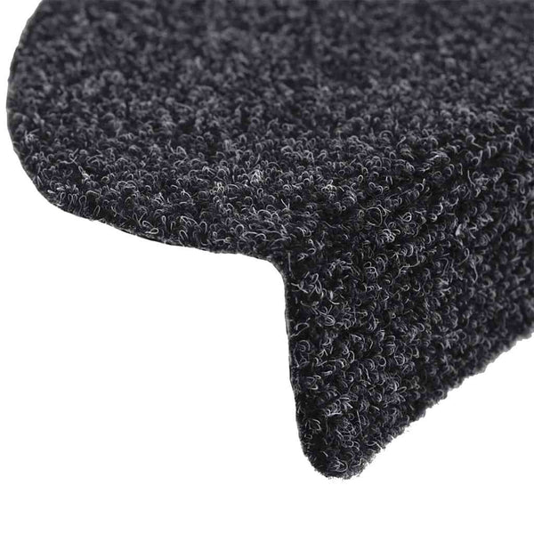 vidaXL Self-Adhesive Stair Treads 5 pcs. 56x17x3 cm Black Semi-Circular
