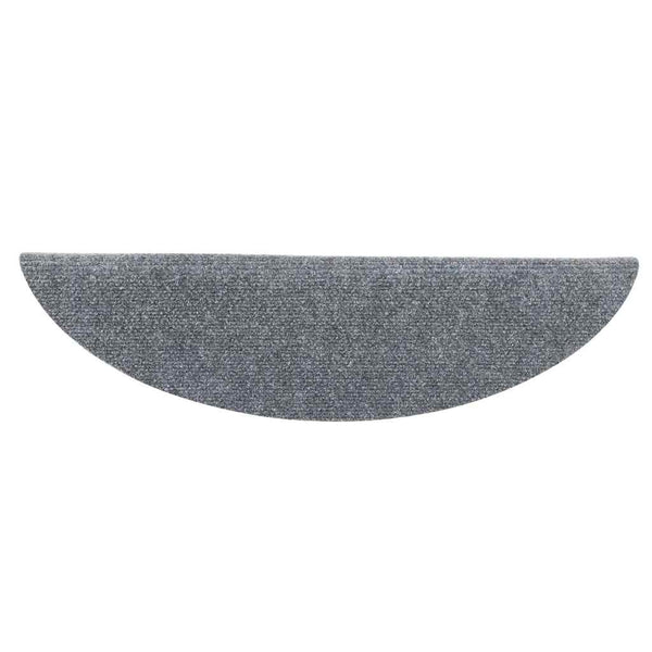 vidaXL Self-Adhesive Stair Treads 5 pcs. 56x17x3 cm Light Grey Semi-Circular