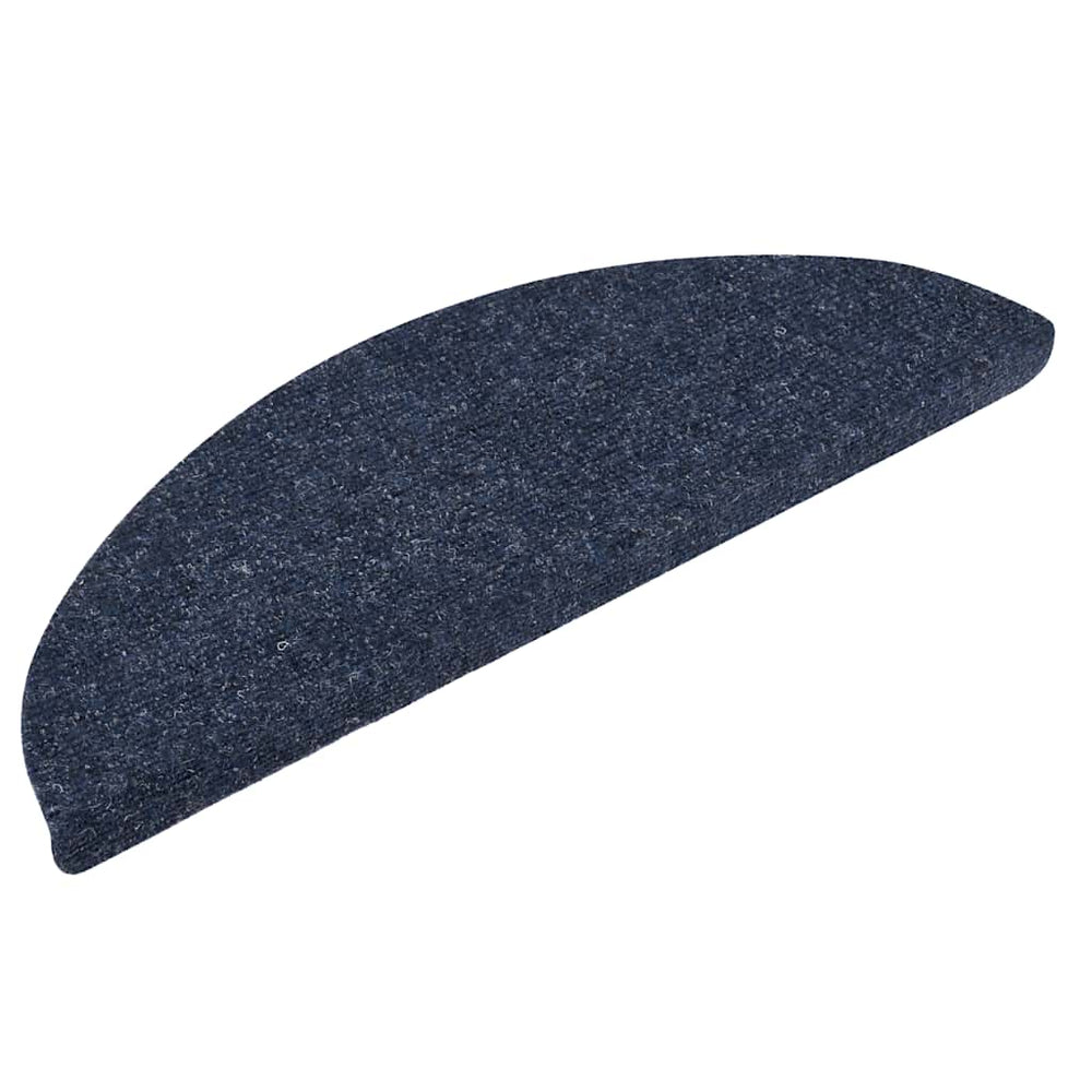 vidaXL Self-Adhesive Stair Treads 5 pcs 56x17x3 cm Blue Semi-Circular