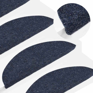 vidaXL Self-Adhesive Stair Treads 5 pcs 56x17x3 cm Blue Semi-Circular