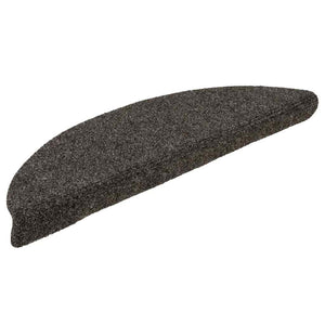 vidaXL Self-Adhesive Stair Mats 10 pcs 56x17x3 cm Anthracite Semi-Circular