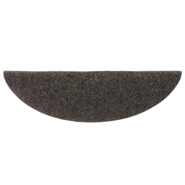 vidaXL Self-Adhesive Stair Mats 10 pcs 56x17x3 cm Anthracite Semi-Circular