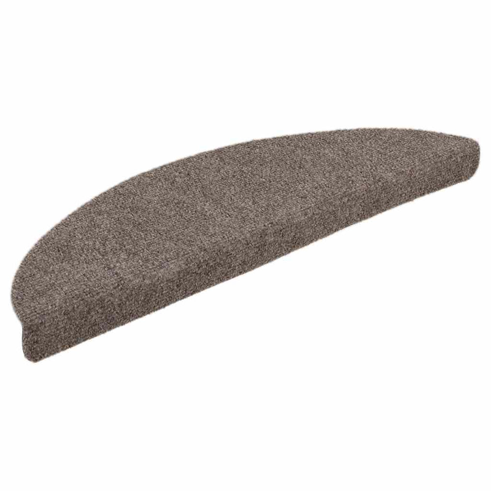 vidaXL Stair Mats Self-Adhesive 5 pcs. 56x17x3 cm Beige Semi-Circular