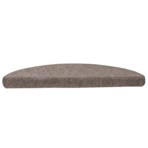 vidaXL Stair Mats Self-Adhesive 5 pcs. 56x17x3 cm Beige Semi-Circular