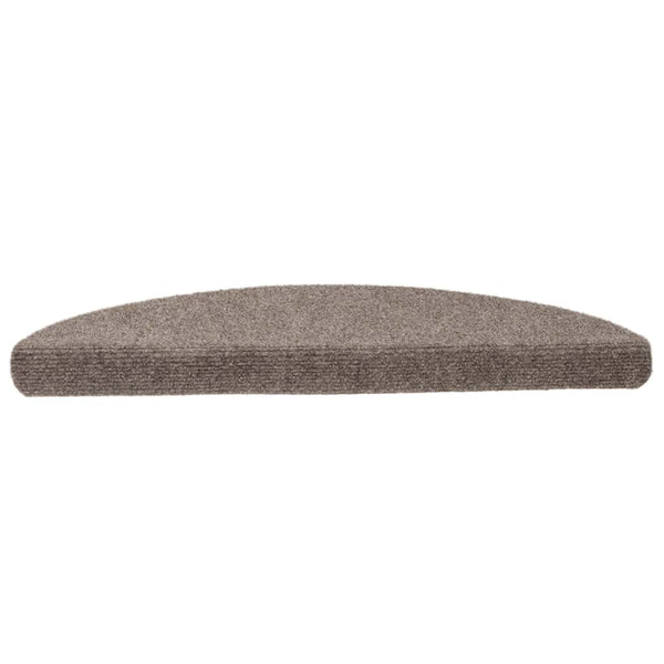 vidaXL Stair Mats Self-Adhesive 5 pcs. 56x17x3 cm Beige Semi-Circular