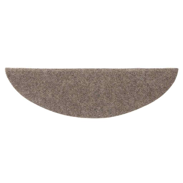 vidaXL Stair Mats Self-Adhesive 5 pcs. 56x17x3 cm Beige Semi-Circular