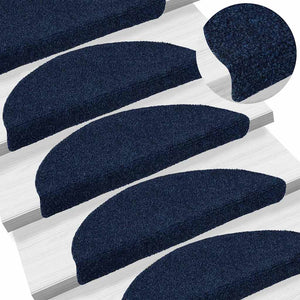 vidaXL Self-Adhesive Stair Treads 5 pcs. 56x17x3 cm Navy Blue Semi-circular