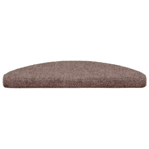vidaXL Self-Adhesive Stair Mats 5 pcs. 65x21x4 cm Light Brown Semi-Circular Large