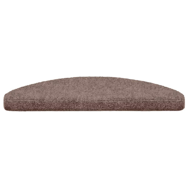 vidaXL Self-Adhesive Stair Mats 5 pcs. 65x21x4 cm Light Brown Semi-Circular Large