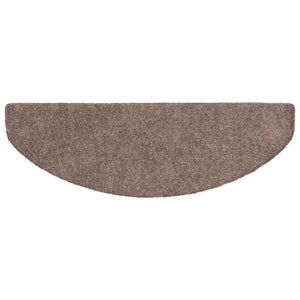 vidaXL Self-Adhesive Stair Mats 5 pcs. 65x21x4 cm Light Brown Semi-Circular Large