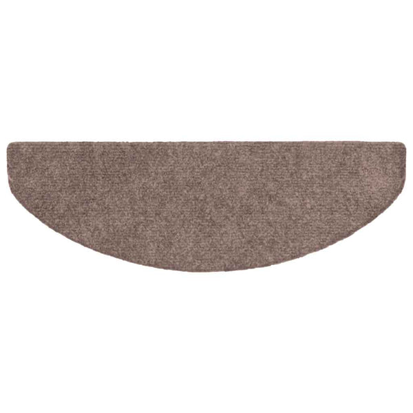 vidaXL Self-Adhesive Stair Mats 5 pcs. 65x21x4 cm Light Brown Semi-Circular Large