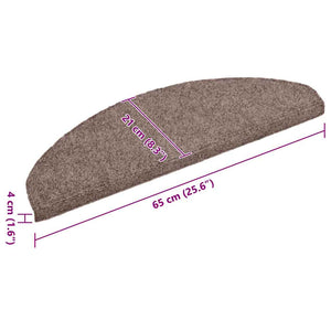 vidaXL Self-Adhesive Stair Mats 5 pcs. 65x21x4 cm Light Brown Semi-Circular Large