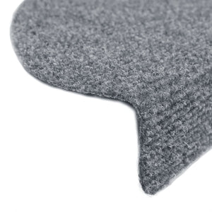 vidaXL Self-Adhesive Stair Mats 10 pcs 65x21x4 cm Light Grey Semi-Circular Large
