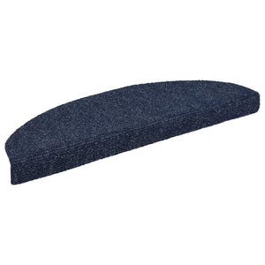 vidaXL Self-Adhesive Stair Mats 10 pcs. 65x21x4 cm Blue Semi-Circular Large