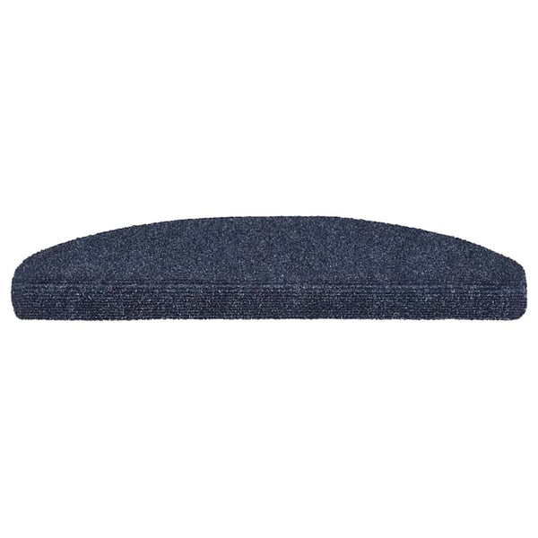 vidaXL Self-Adhesive Stair Mats 10 pcs. 65x21x4 cm Blue Semi-Circular Large