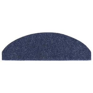 vidaXL Self-Adhesive Stair Mats 10 pcs. 65x21x4 cm Blue Semi-Circular Large