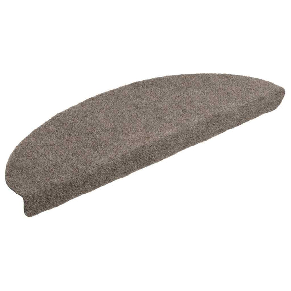vidaXL Self-Adhesive Stair Mats 5 pcs. 65x21x4 cm Beige Semi-Circular Large