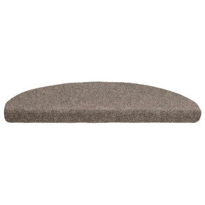 vidaXL Self-Adhesive Stair Mats 5 pcs. 65x21x4 cm Beige Semi-Circular Large
