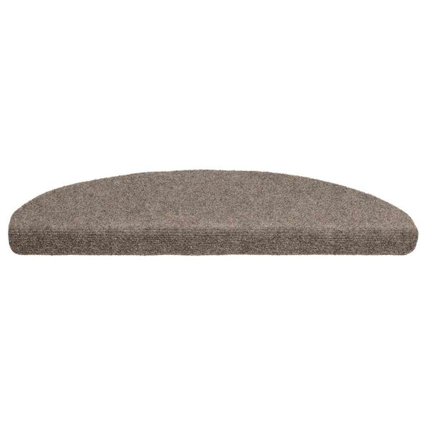 vidaXL Self-Adhesive Stair Mats 5 pcs. 65x21x4 cm Beige Semi-Circular Large