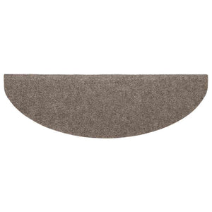 vidaXL Self-Adhesive Stair Mats 5 pcs. 65x21x4 cm Beige Semi-Circular Large