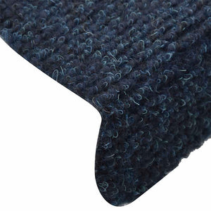 vidaXL Self-Adhesive Stair Treads 10 pcs 65x21x4 cm Navy Blue Half Round Large